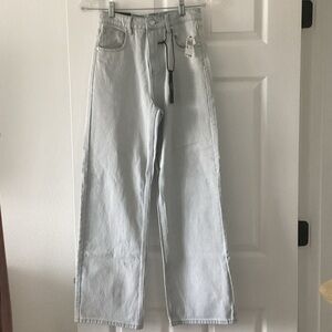 Elegant blue wash Women's Wide-Leg Jeans